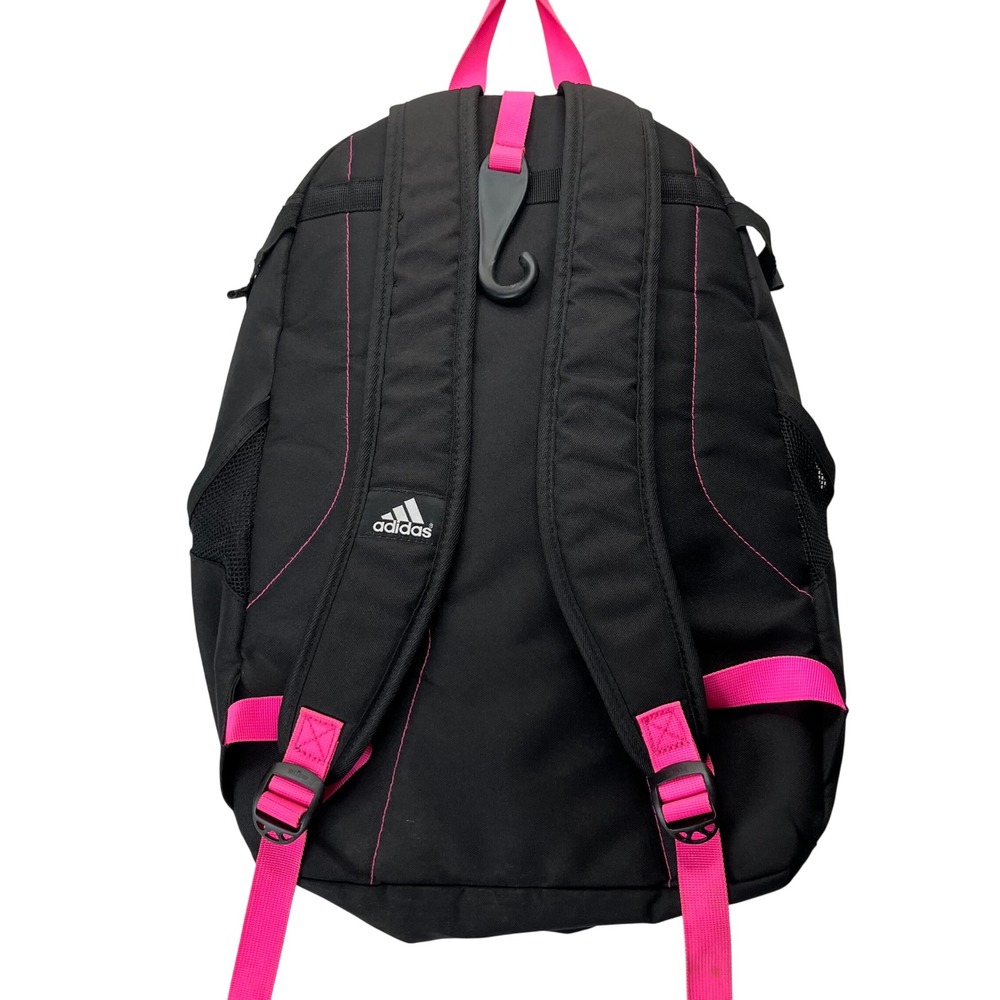 Adidas Backpack BTE00262G Black Pink Large School Gym Travel Laptop Bag Unisex - Picture 2 of 9